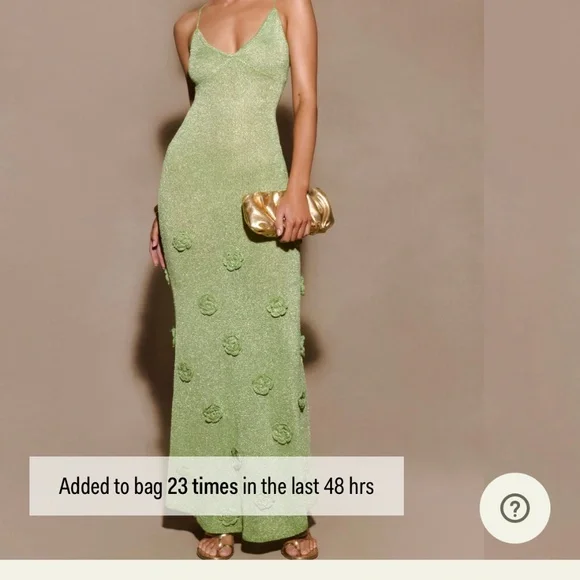chinese dress ladies Suki Knit Maxi Dress with Flowers / Nude | Meshki main image 1